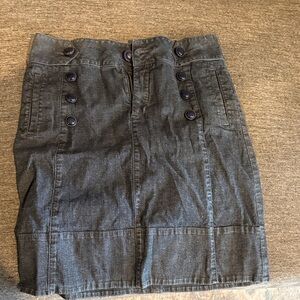 Elegant Denim Buttoned Women's Pencil Skirt